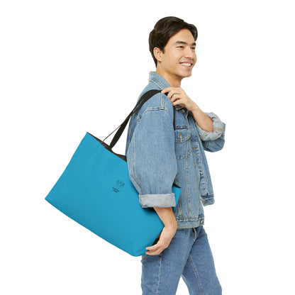 Blue Weekender Tote Bag W/ Black