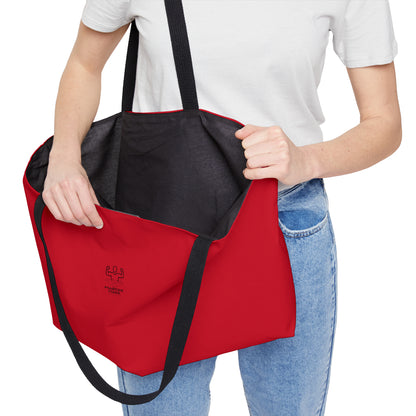 Red Weekender Tote Bag W/ Black