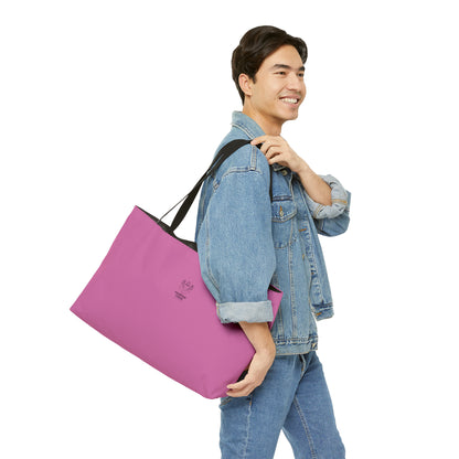 Pink Weekender Tote Bag W/ Black